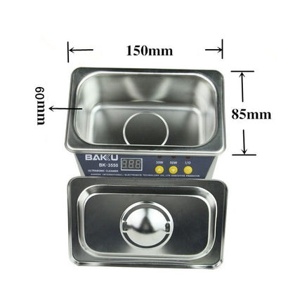 BAKU BK-3550 35W / 50W Adjustable 0.8L LCD Display Ultrasonic Cleaner, AC 220V, EU Plug - DealBuddy