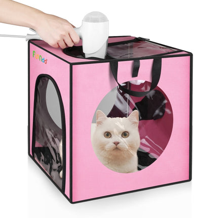 FUNADD Pet Bath Drying Box Portable Folding Dryer Cage, Suitable for Pets up to 5kg, Folding Dryer Cage - DealBuddy