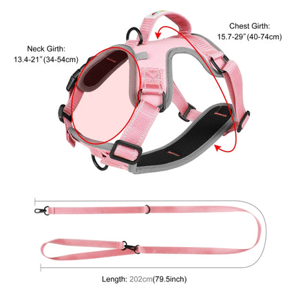FunAdd Traction Rope Reflective Breathable Nylon Pet Vest Dog Harness, Size: M, Size: M - DealBuddy