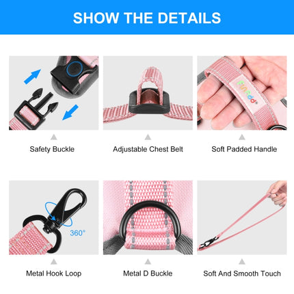 FunAdd Traction Rope Reflective Breathable Nylon Pet Vest Dog Harness, Size: S, Size: S - DealBuddy