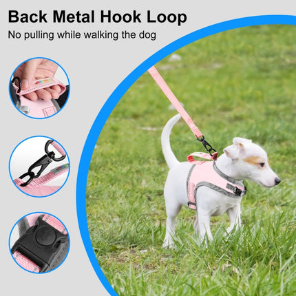 FunAdd Traction Rope Reflective Breathable Nylon Pet Vest Dog Harness, Size: S, Size: S - DealBuddy