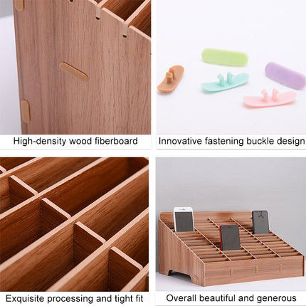 Wooden Multi-cell Mobile Phone Film Stand Desktop Display Rack, 60 Grids, Size: 41.7x34.5x23cm, 60 Grids, Blue, 60 Grids, Pink, 60 Grids, Green