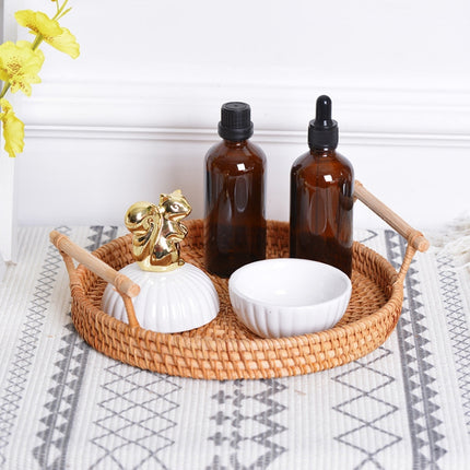 GP23 Braided Sweet Vegetable Fruit Snack Storage Tray Basket, Size: S