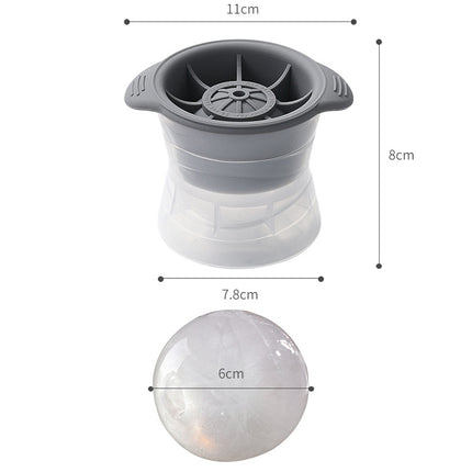 Home Spherical Ice Lattice Whisky Wine Ice Cube Maker Silicone Trays Mold with Cover