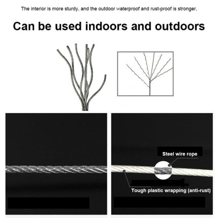 Retractable Indoor And Outdoor Clothes Wall Hanger Magic Drying Rack Balcony Bathroom Invisible Clothesline Wire Rope, White, Silver - DealBuddy