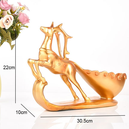 Creative Sika Deer Shape Wine Shelf Drain Rack Bottle Holder Living Room Ornaments Gift - DealBuddy