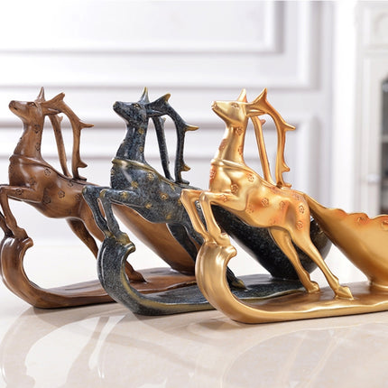 Creative Sika Deer Shape Wine Shelf Drain Rack Bottle Holder Living Room Ornaments Gift - DealBuddy