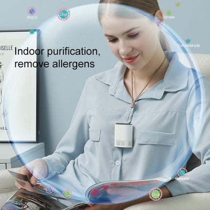 HE-K001 Hanging Neck Negative USB Rechargeable Ion Air Purifier Portable Household Formaldehyde Removal Portable Purifier - DealBuddy