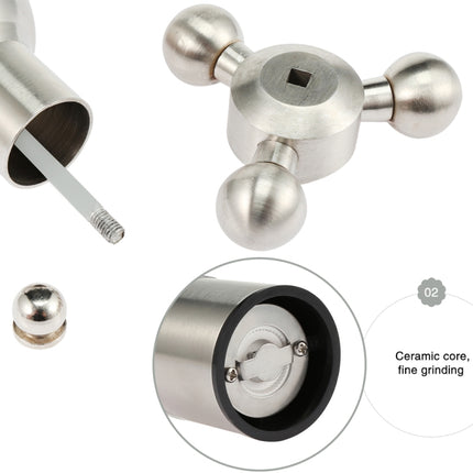 MICLAN Stainless Steel 304 Rudder Shape Grinder Pepper Grinding Machine, Size : L