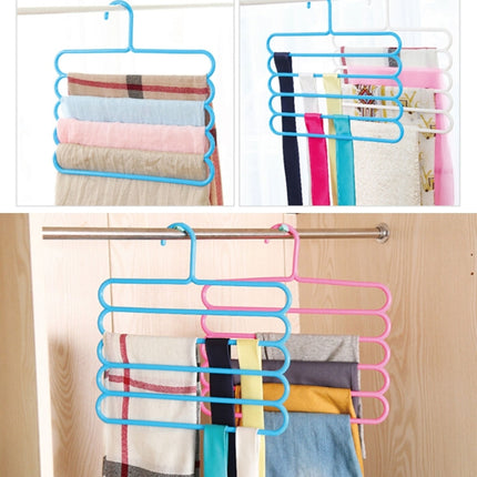 10pcs Multi-function 5 Layers Pants Scarf Silk Tie Plastic Clothes Hangers