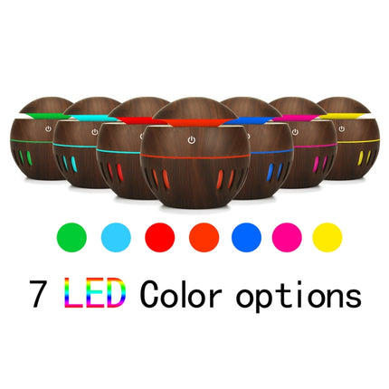 Wood Grain USB Hollowed-out Humidifier Seven Color Aromatherapy Lamp Automatic Alcohol Sprayer with Remote Control(Sky Blue), HC0372A, HC0372B, HC0372C, HC0372D, HC0372F, HC0372G, HC0372H, HC0372I, HC0372J, HC0372K
