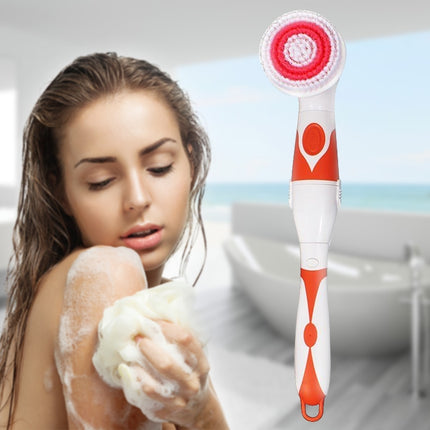 Multi-function Electric Waterproof Bath Cleansing Brush Long-handled Massage Brush, with 4 Brush Heads - DealBuddy