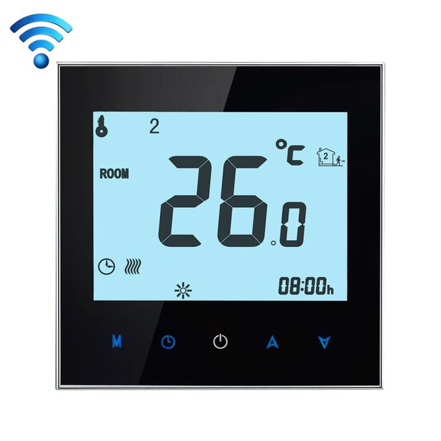 BHT-1000-GB-WIFI 16A Load Electronic Heating Type Touch LCD Digital WiFi Heating Room Thermostat with Sensor, Display Clock / Temperature / Periods / Time / Week / Heat etc. - DealBuddy