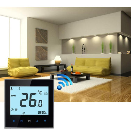 BHT-1000-GB-WIFI 16A Load Electronic Heating Type Touch LCD Digital WiFi Heating Room Thermostat with Sensor, Display Clock / Temperature / Periods / Time / Week / Heat etc. - DealBuddy