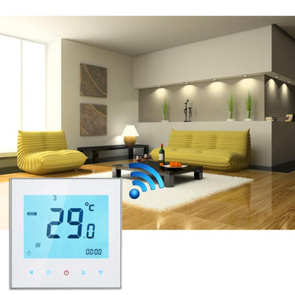 BHT-1000-GB-WIFI 16A Load Electronic Heating Type Touch LCD Digital WiFi Heating Room Thermostat with Sensor, Display Clock / Temperature / Periods / Time / Week / Heat etc., BHT-1000 16A (White), BHT-1000 16A (Black) - DealBuddy