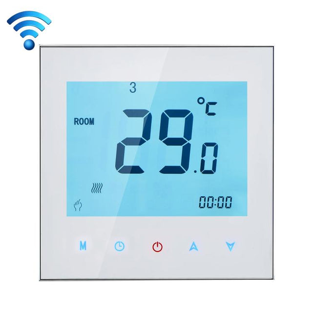 BHT-1000-GB-WIFI 16A Load Electronic Heating Type Touch LCD Digital WiFi Heating Room Thermostat with Sensor, Display Clock / Temperature / Periods / Time / Week / Heat etc., BHT-1000 16A (White), BHT-1000 16A (Black) - DealBuddy