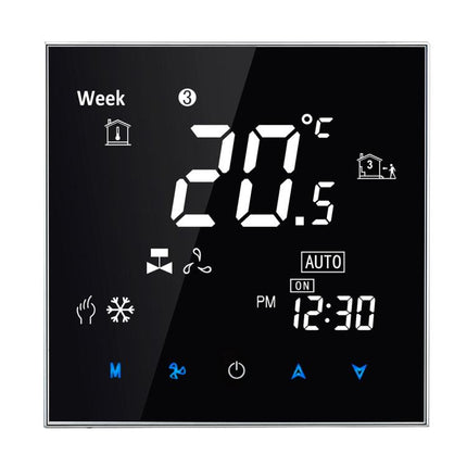 BAC-2000 Central Air Conditioning Type Touch LCD Digital 2-pipe Fan Coil Unit Room Thermostat, Display Fan Speed / Clock / Temperature  / Time / Week / Heat etc. - DealBuddy