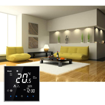 BAC-2000 Central Air Conditioning Type Touch LCD Digital 2-pipe Fan Coil Unit Room Thermostat, Display Fan Speed / Clock / Temperature  / Time / Week / Heat etc. - DealBuddy