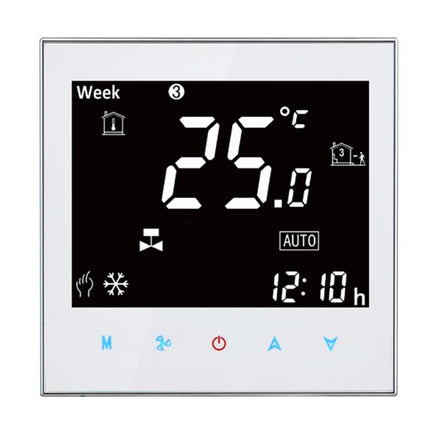BAC-2000 Central Air Conditioning Type Touch LCD Digital 2-pipe Fan Coil Unit Room Thermostat, Display Fan Speed / Clock / Temperature  / Time / Week / Heat etc. - DealBuddy