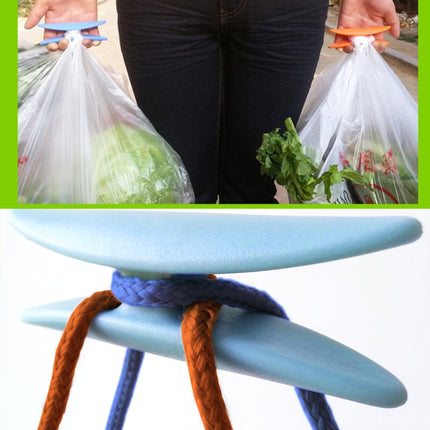 Portable Shopping Helper Hand Tool I-shaped Plastic Bag Holder Food Dish Carrying Lifting Handle