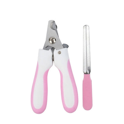 Pet Nail Clippers and Polisher Set, Size: Small, Small Blue, Small Pink - DealBuddy