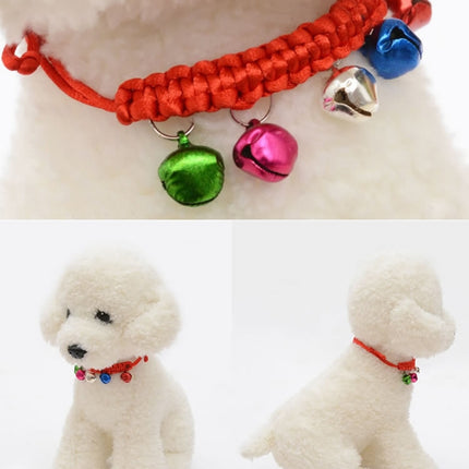 10 PCS Hand-Woven Adjustable Pet Bell Collars, Adjustable Perimeter: 18-32cm, Random Color Delivery, djustable Pet Bell Collars - DealBuddy