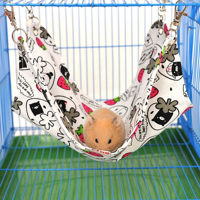 Pet Canvas Hammock Nice And Warm Cat Hammock Hamster Mat Nest Pet Bed,Medium,Size:33*30cm,Random Color Delivery, Size:33*30cm - DealBuddy