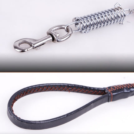 Cowhide Traction Belt Dog Collar Telescopic Dog Rope, Suitable For Medium and Large Dogs, M, Rope Length: 128cm Collar Size: 32-44cm - DealBuddy