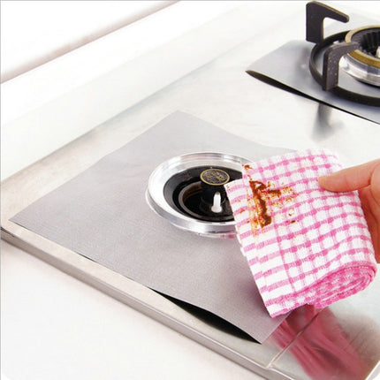 4 PCS Gas Furnace Surface Ultra-thin Fibre Material Stovetop Protective Cleaning Pad, Size: 27*27 cm (Black)