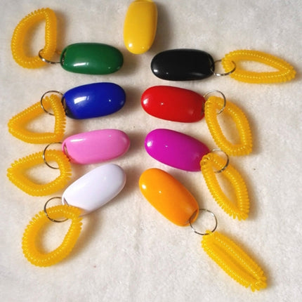 10 PCS Pet Training Clicker Button Dog Training Whistle with Key Chain & Spring Chain, Random Color Delivery, WIN-10001 Dog Training Whistle - DealBuddy