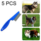 5 PCS Pet Cats Dogs Supplies Combs Fine Toothed Stainless Steel Needle Fleas Removal Combs, Length: 14cm, Length: 14cm, White, Length: 14cm, Blue, Length: 14cm, Purple - DealBuddy