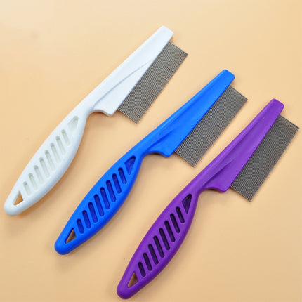 5 PCS Pet Cats Dogs Supplies Combs Fine Toothed Stainless Steel Needle Fleas Removal Combs, Length: 18.5cm, Length: 18.5cm, Blue, Length: 18.5cm, White - DealBuddy