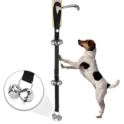 Pet Dog Training Bell Nylon Rope Traction Rope Doorbell Leash Dog Anti-lost Bell with 7 Bells - DealBuddy