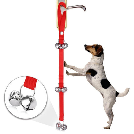Pet Dog Training Bell Nylon Rope Traction Rope Doorbell Leash Dog Anti-lost Bell with 7 Bells - DealBuddy