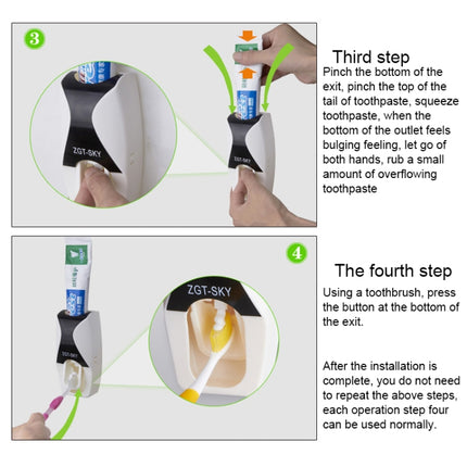 Automatic Toothpaste Dispenser Set with 5 Toothbrush Holder