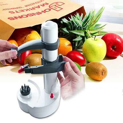 Multifunction Stainless Steel Electric Vegetables Fruit Peeler Automatic Peeling Machine, Dry Battery - DealBuddy