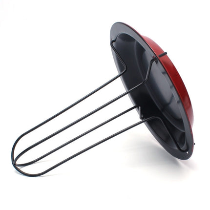 Outdoor camping Carbon Steel Upright Chicken Roaster Rack