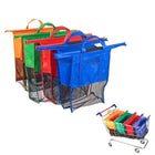 4 PCS / Set Supermarket Trolley Bags Non-Woven Portable Shopping Bags