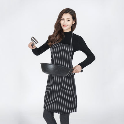 Black and White Stripes Unisex Chef Waiter Barista Aprons Work Aprons