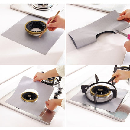 Gas Furnace Surface Ultra-thin Fibre Material Stovetop Protective Cleaning Pad, Size: 27*27cm, 0.2mm (Black)