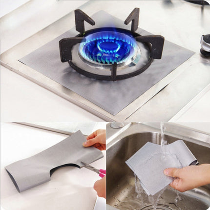 Gas Furnace Surface Ultra-thin Fibre Material Stovetop Protective Cleaning Pad, Size: 27*27cm, 0.2mm (Black)
