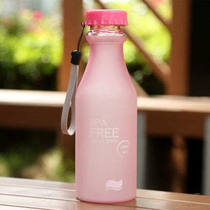 550ml Frost Leak-proof Plastic Portable Soda Bottle Sealed Simple Student Handy Beverage Bottle, 550ml - DealBuddy