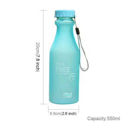 550ml Frost Leak-proof Plastic Portable Soda Bottle Sealed Simple Student Handy Beverage Bottle, 550ml - DealBuddy