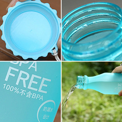 550ml Frost Leak-proof Plastic Portable Soda Bottle Sealed Simple Student Handy Beverage Bottle, 550ml - DealBuddy