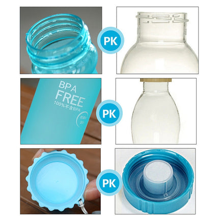 550ml Frost Leak-proof Plastic Portable Soda Bottle Sealed Simple Student Handy Beverage Bottle, 550ml - DealBuddy