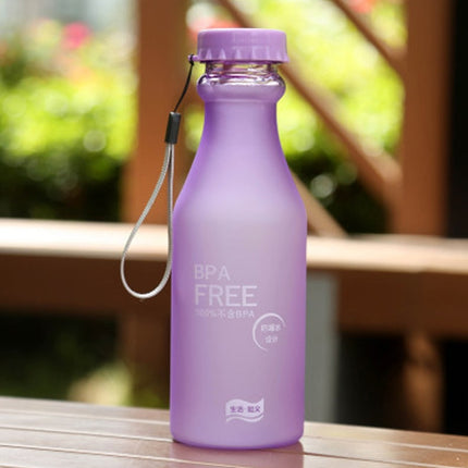 550ml Frost Leak-proof Plastic Portable Soda Bottle Sealed Simple Student Handy Beverage Bottle, 550ml - DealBuddy
