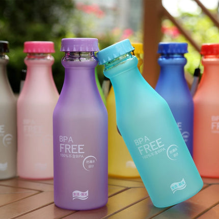 550ml Frost Leak-proof Plastic Portable Soda Bottle Sealed Simple Student Handy Beverage Bottle, 550ml - DealBuddy