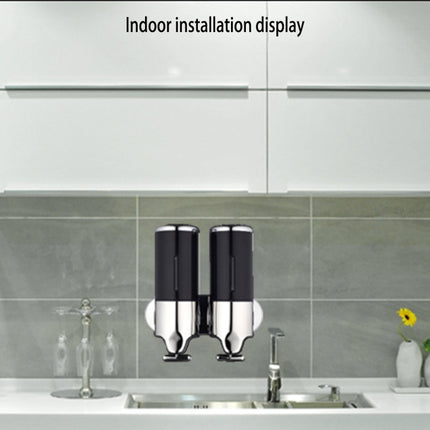Dual Hotel Shower Manual Dispenser Wall Mounted Washing Liquid Shampoo Soap Bottle, Capacity: 1000ml, 1000ml/Black, 1000ml/Gold, 1000ml/Transparent, 1000ml/White, 1000ml/Dark Red, 1000ml/Silver - DealBuddy