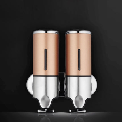 Dual Hotel Shower Manual Dispenser Wall Mounted Washing Liquid Shampoo Soap Bottle, Capacity: 1000ml, 1000ml/Transparent, 1000ml/White, 1000ml/Dark Red, 1000ml/Silver, 1000ml/Black, 1000ml/Gold - DealBuddy