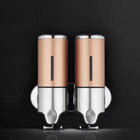 Dual Hotel Shower Manual Dispenser Wall Mounted Washing Liquid Shampoo Soap Bottle, Capacity: 1000ml, 1000ml/Transparent, 1000ml/White, 1000ml/Dark Red, 1000ml/Silver, 1000ml/Black, 1000ml/Gold - DealBuddy